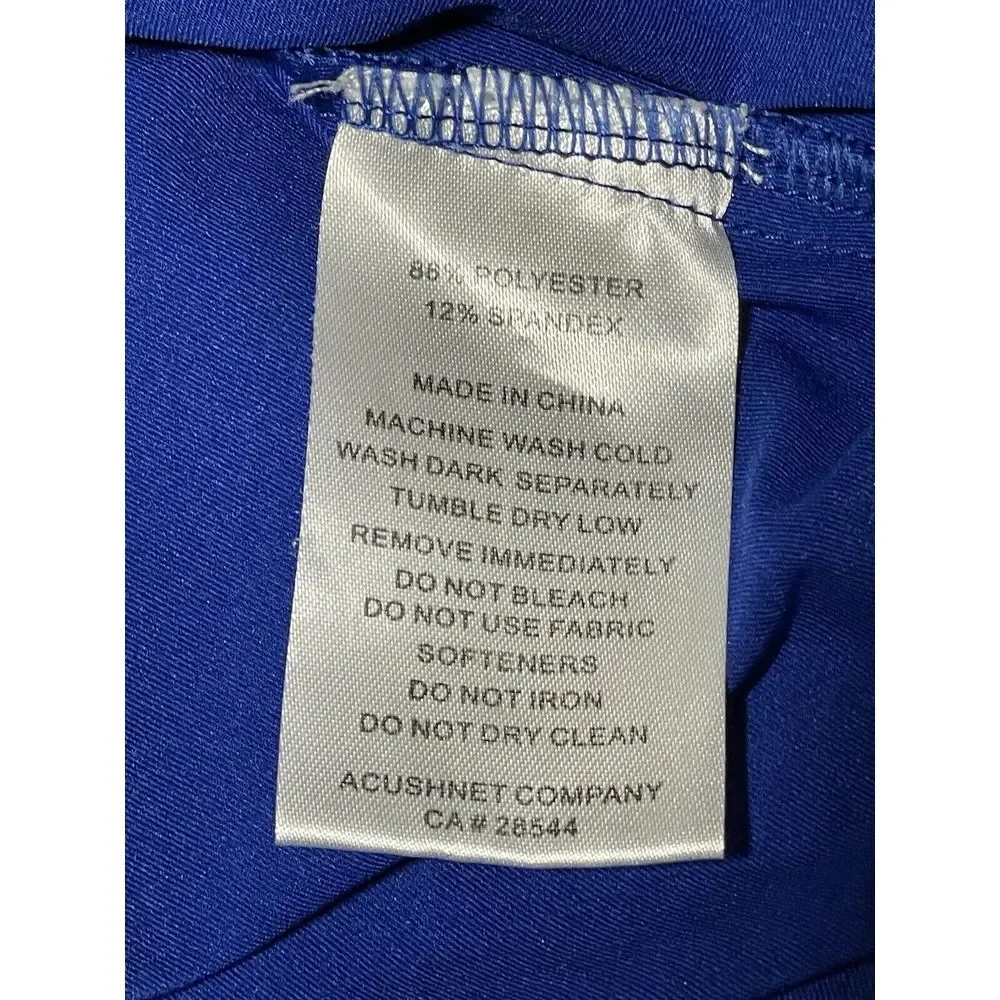 Foot Joy Polo Shirt Royal Blue Men s‎ Sz L Short Sleeve